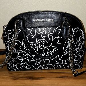 Michael Kors Black and White Star Pattern Women's Bag